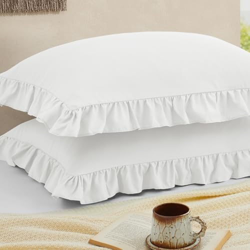 Ruffled Pillow Cases, Standard 20"x26" by Cobedzy