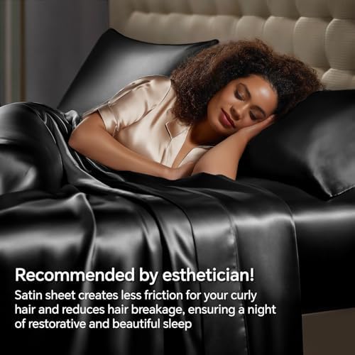 BEDELITE Satin Sheets Twin Size Bed Set, 3 Pieces - Image 4