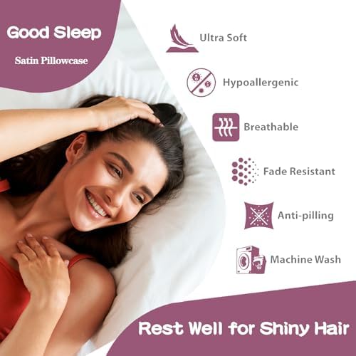 Satin Pillowcase for Hair and Skin, Softer Than Mulberry Silk Pillow Cases 2 - Image 3