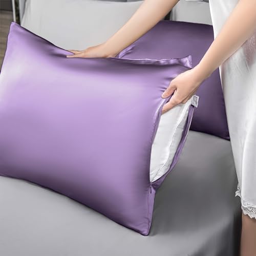 Mulberry Silk Pillowcase for Hair and Skin, Queen Size Cooling Silk Pillow Case - Image 6