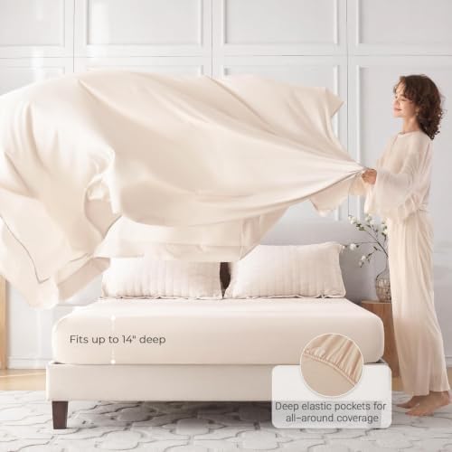 MUXHOMO 7 Pieces California King Comforter Set, Seersucker Bed in a Bag Cal - Image 4