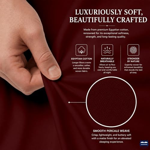 Cottingon 4 Piece Twin Sheets Fits 16" Deep, Egyptian Cotton - Image 6
