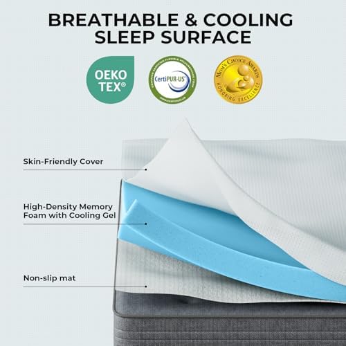 OhGeni 2 Inch King Memory Foam Mattress Topper Pad - Image 3