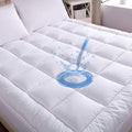 WhatsBedding Waterproof Mattress Topper King Size Cotton Top Down Alternative by WhatsBedding
