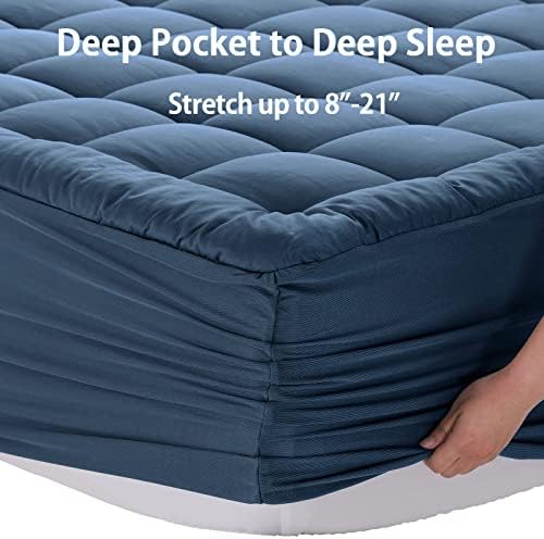 EASELAND Twin XL Mattress Pad Cotton Pillow Top Mattress Topper - Image 5