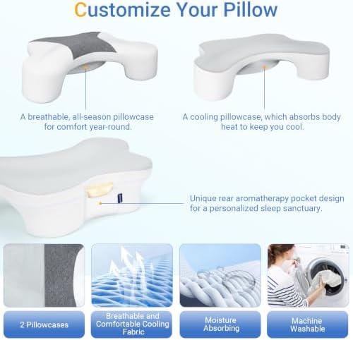 Side Sleeper Pillows with Arm Holes, Neck Support & Rotator Cuff Pain Relief - Image 6