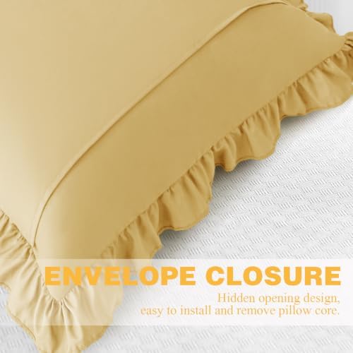 KKJIAF 2 Pack Ruffle Pillow Cases 26x26 Inches - Image 6