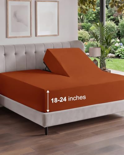 CGK Linens Extra Deep Flex Top Split Head King Fitted Sheet by CGKUnlimited