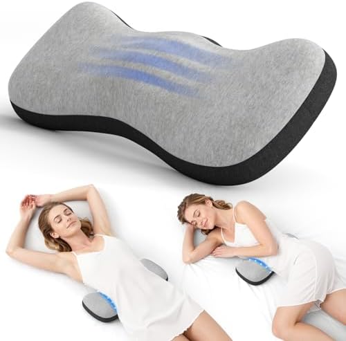 Lumbar Support Pillow for Bed, Lower Back Pillow for Sleeping, Memory Foam by Forcanby