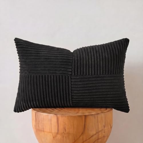 Fancy Homi 2 Packs Black Lumbar Decorative Throw Pillow Covers 16x28 Inch - Image 7