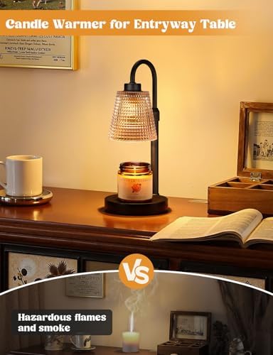 Amber Candle Warmer Lamp with Timer, Dimmable Candle Warmer for Jar Candles, Height Adjustable Wax Melts Warmer, Birthday Gifts for Women Mom, House Warming Gifts New Home Decor - Image 5