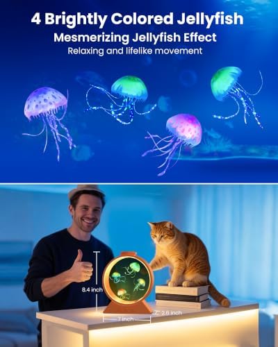 Jellyfish Lamp for Sleep Anxiety Calming Light for Bedroom(Cosmic Orange) - Image 5