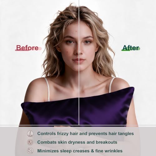 LYSHIN Silk Pillow Cases 2 Pack Queen Size - Image 4