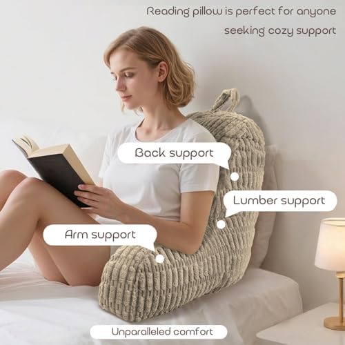 Reading Pillows for Bed Back Rest Pillow for Sitting up - Image 3