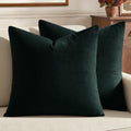 MIULEE Velvet Throw Pillow Covers 18x18 Inch Pack of 2 Army Green by MIULEE