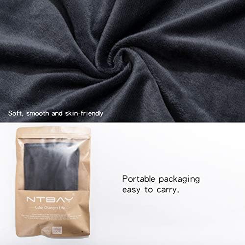 NTBAY Queen Velvet Pillowcases, Charcoal Grey - Image 3