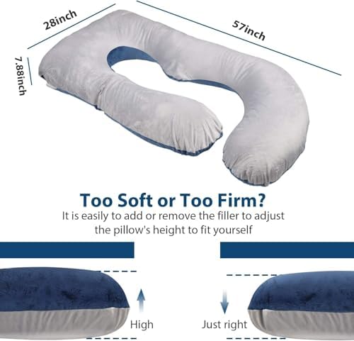 Victostar Pregnancy Pillow, 57 inches U Shaped Maternity Pillow - Image 5