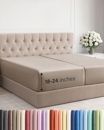 CGK Linens Extra Deep Split King Fitted Sheet Only by CGKUnlimited