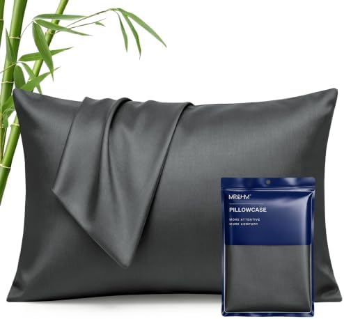 MR&HM Standard Pillowcase Set of 2, Soft & Breathable, Dark Grey by MRHM
