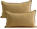 Jeanerlor Natural Cotton Linen Green Decorative 12"x20" Throw Pillow Case by Jeanerlor