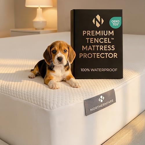 Queen Size Mattress Protector, Cooling Tencel Cover, Waterproof, Breathable by NORTHERNFARE
