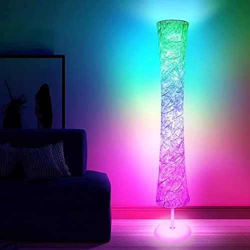 WORLD WIN 61'' RGB LED Corner Floor Lamp, Round with Disc Base by WORLDWIN
