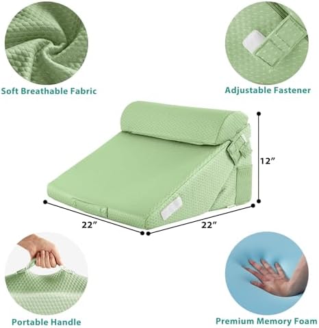 Bedluxe Wedge Pillow Set for After Surgery, Orthopedic Bed Wedge - Image 3