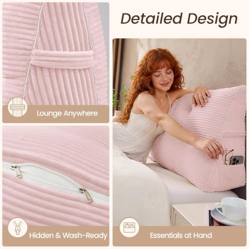 Sasttie Headboard Pillow Queen, Bed Wedge Pillow Headboard - Image 6