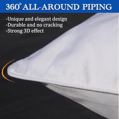 Body Pillow Cover, Precoco 100% Cotton Body Pillow Pillowcase-Premium White - Image 5