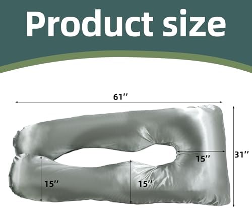 BALAPET Silky Satin Pregnancy Pillow Cover, U Shaped Luxurious Smooth Maternity - Image 5