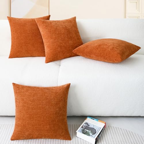 CaliTime Fall Decorative Throw Pillow Covers 18 X 18 Inches Burnt Orange - Image 6