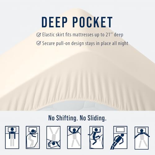OLANLY Full Quilted Fitted Mattress Pad, Down Alternative Fill, Ivory White - Image 5