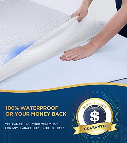 100% Waterproof Queen Mattress Protector Breathable Cooling 3D Air Fabric - Image 2