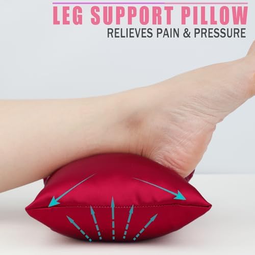 Silky Satin Small Knee Pillow for Side Sleepers, Soft Leg Pillows Relief from - Image 6