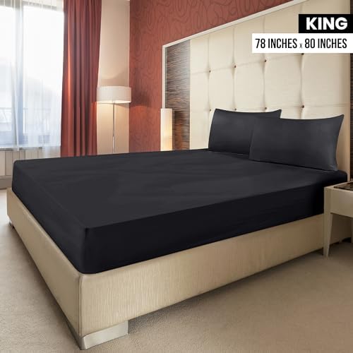 Pack of 2 King Fitted Sheet, Fits Up to 15 Inch Deep Pocket - Image 2