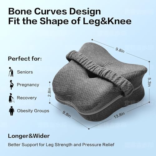 Knee Leg Pillow for Side Sleepers Sleeping, Long 13.8" - Image 2