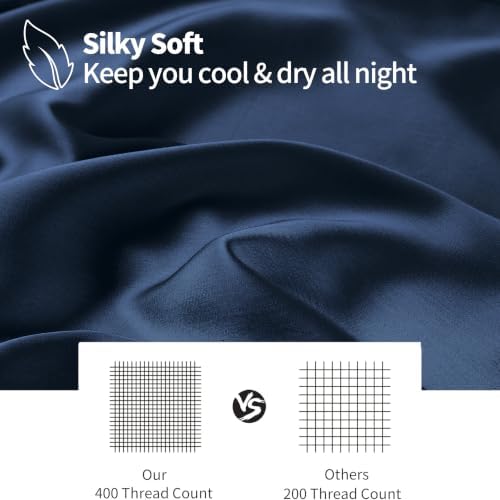 Bamboo Viscose Zipper Pillow Cases King Size Set of 4 - Image 2