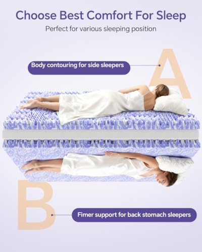 ChiXpace Dual Layer 5 Inch Memory Foam Mattress Topper Full - Image 6