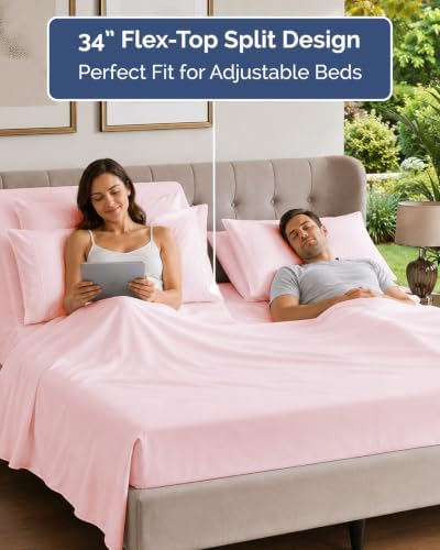 Flex Top Split Head King 6 Piece Sheet Set - Image 3