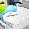 Dual Layer Memory Foam Mattress Topper, King Mattress Pad, 4 Inch by Missleep