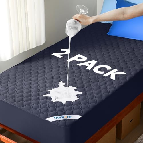 BEDLORE 2 Pack Waterproof Mattress Protector, Twin XL Size Mattress Pad by Bedlore
