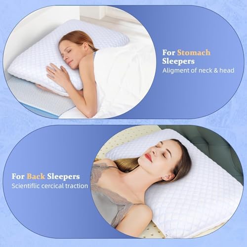 SofGlowly Thin Flat Pillow for Sleeping – 2.25" Ultra Slim Cooling Memory Foam - Image 5