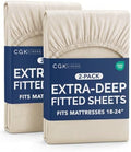 CGK Linens 2 Pack Extra Deep Full Fitted Sheets by CGKUnlimited