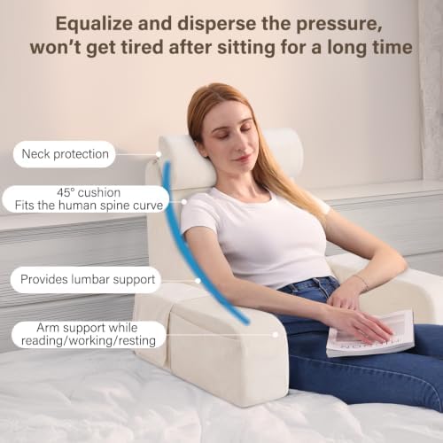 ENITYA 19" Reading Pillow for Bed - Image 2