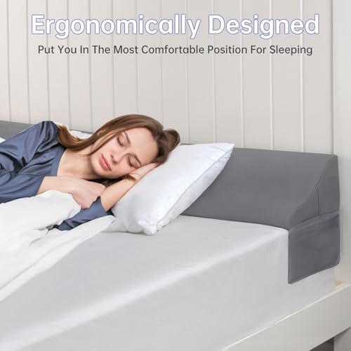 Vekkia Queen Bed Wedge Pillow for Headboard Gap-0–6" Mattress Gap Filler - Image 7