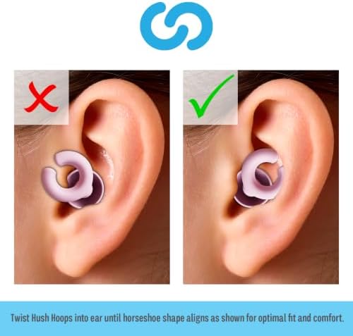 Hush Hoops Reusable Noise Reducing Ear Plugs, NRR 17, 1 Pair - Image 2