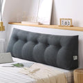 Headboard Wedge Pillow for Single/Twin/Queen/King Bed, Large Cotton Linen by Unknown