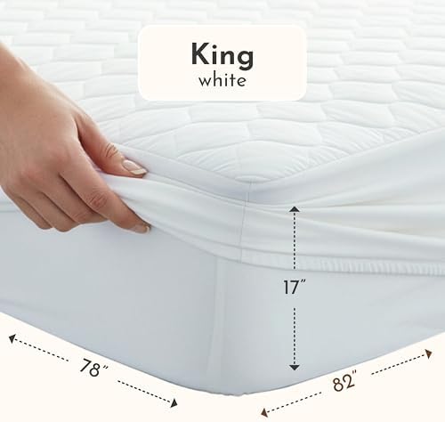 100% Cotton Organic Mattress Protector | Breathable & Noiseless Quilted GOTS - Image 2