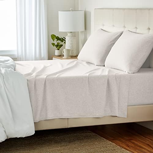 Amazon Basics 4-Piece Soft, Breathable 100% Cotton Jersey Knit Bed Sheet Set by AmazonBasics