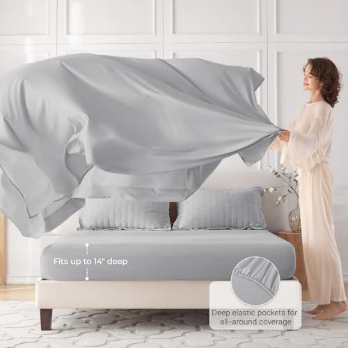 MUXHOMO 7 Pieces Oversized King Comforter Set, Seersucker Bed in a Bag - Image 3